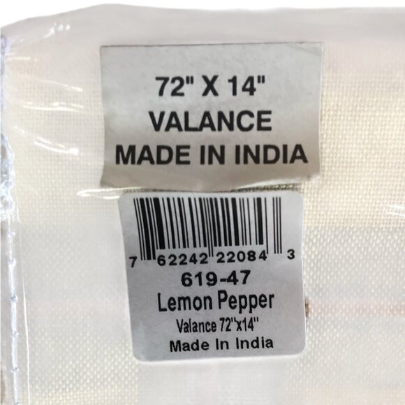 New Park Designs Lemon Pepper Plaid Window Valance 72" X 14" Cotton Made In Indi - Picture 3 of 4